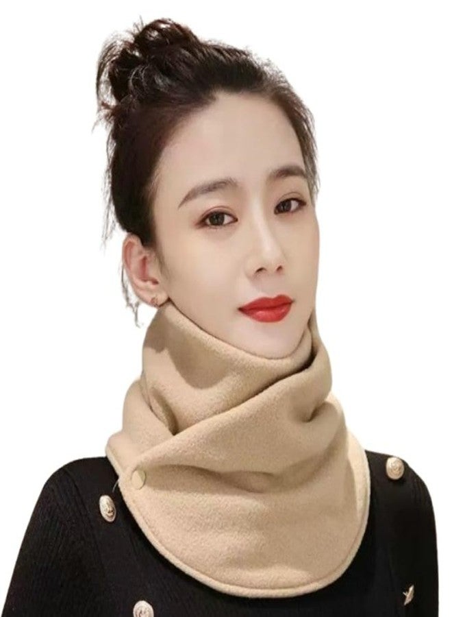EMGILL Winter Neck Gaiter for Women Double Buttons Polar Fleece Neck Warmer Scarf Windproof Shawl Cover for Skiing Riding - Image 1